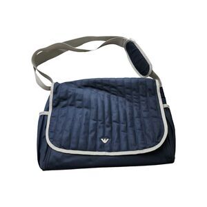 Giorgio Armani Navy and Gray Baby Bag